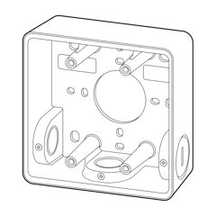 Square Intercom Conduit Surface Mount