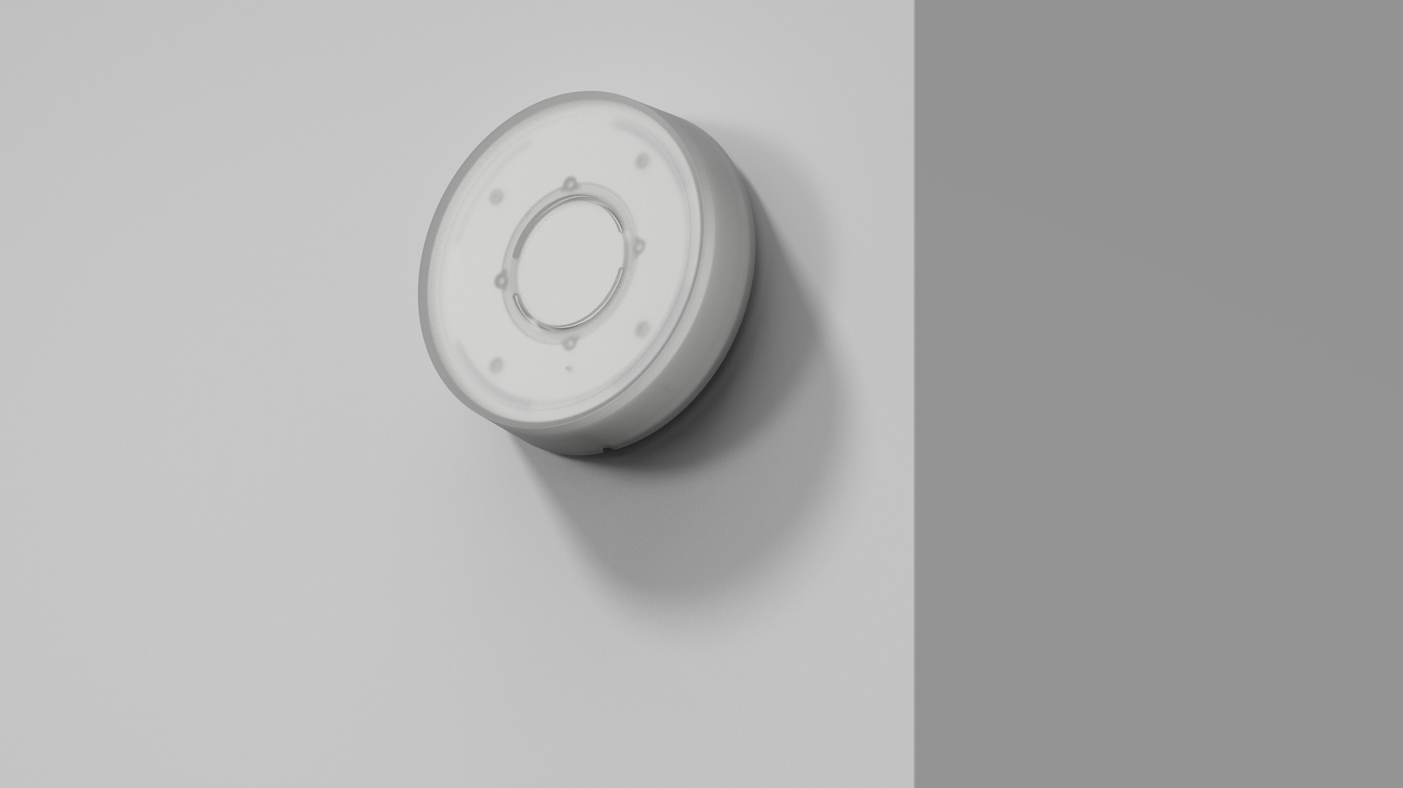 Verkada BZ32 alarm panel mounted flush on a light gray interior wall.